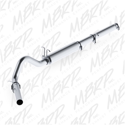 MBRP 1999-2004 Ford F-250/350 V-10 Cat Back, 4" Single Side Exit, Aluminized  -- S5206P