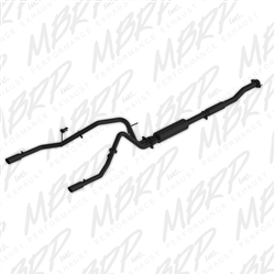 MBRP 2011-2014 Ford F150 2.5" Cat Back, Dual Rear Exit, Black coated  -- S5234BLK