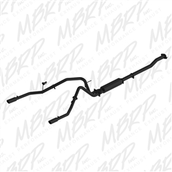 MBRP 2011-2014 Ford F150, V6 Ecoboost 2.5" Cat Back, Dual Rear Exit, Black coated  -- S5240BLK