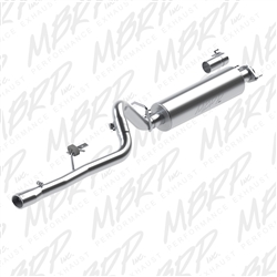 MBRP 1986-2000 Jeep 2.5L 2.5" Cat Back, Single, T409 -- S5534409