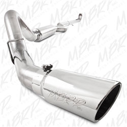 MBRP 2001-2007 Chevy/GMC 2500/3500 Duramax, EC/CC 4" Down Pipe Back, Single Side, Off-Road (includes front pipe), T409  -- S6004409