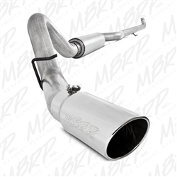 MBRP 2001-2007 Chevy/GMC 2500/3500 Duramax, EC/CC 4" Down Pipe Back, Single Side, Off-Road (includes front pipe), Aluminized  -- S6004AL
