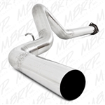 MBRP 2007-2010 Chevy/GMC 2500/3500 Duramax 4" Filter Back - no muffler, Single Side, T409  -- S6026SLM