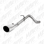 MBRP 2013-2015 Dodge/Chrysler 2500/3500 Cummins 6.7L (CC/SB)  4" Filter Back, Single Side, T409 with 5" mirror polished T304 tip  -- S6157409