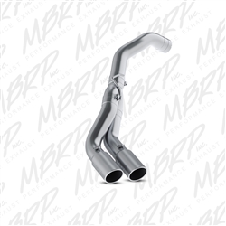 MBRP 2013-2015 Dodge/Chrysler 2500/3500 Cummins 6.7L (All excl. CC/SB)  4" Filter Back, Dual Outlet, Single Side, Aluminized  -- S6166AL