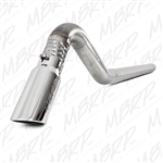 MBRP 2008-2010 Ford F250/350/450 6.4L 4" Filter Back, Single Turn Down, T409  -- S6242TD