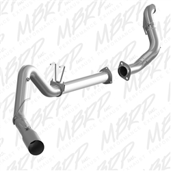 MBRP 2015 Ford F-250/350/450 6.7L 4" Filter Back, Single Side Exit, T409 + Down Pipe  -- S6286409