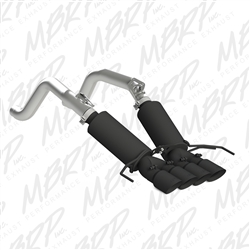 MBRP 2014-2015 Chevy/GMC Stingray 3" Dual Muffler Axle Back, with Quad 4" Dual Wall Tips, BLACK COATED  -- S7030BLK