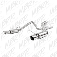 MBRP 2011-2012 Ford Shelby GT 500 3" Cat Back, Dual Split Rear, Race Version - 4.5" tips, T409  -- S7260409