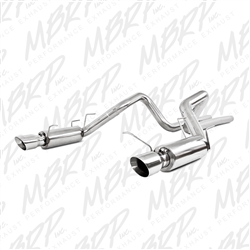 MBRP 2011-2012 Ford Shelby GT 500 3" Cat Back, Dual Split Rear, Race Version - 4.5" tips, T409  -- S7260409