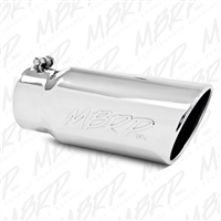 MBRP Universal Tip, 5" O.D. Angled Rolled End 4" inlet 12" length, T304  -- T5051