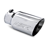 MBRP Universal Tip, 6" O.D. Dual Wall Angled 4" inlet 12" length, T304  -- T5072