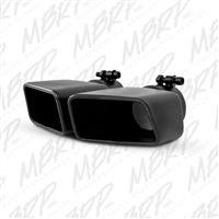 MBRP Universal Tip, Rectangle, Angled Cut, fits 3" systems, Passenger Side  -- T5120BLK