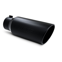 MBRP Universal Tip, 7" O.D., Rolled End, 5" inlet 18" in length, Black Finish  -- T5127BLK