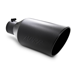 MBRP Universal Tip, 8" O.D., Rolled End, 4" inlet 18" in length, Black Finish  -- T5128BLK