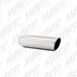 MBRP Universal 3.5" OD, 2.25" inlet, 12" in length, Angled Cut Rolled End, weld on, T304  -- T5137