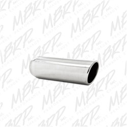 MBRP Universal 3.5" OD, 2.5" inlet, 12" in length, Angled Cut Rolled End, weld on, T304  -- T5138