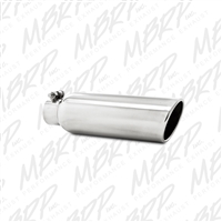 MBRP  Universal 3.5" OD, 2.25" inlet, 12" in length, Angled Cut Rolled End, Clampless-no weld, T304  -- T5147