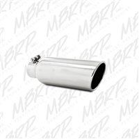 MBRP Universal 4" OD, 2.5" inlet, 12" in length, Angled cut Rolled End, Clampless-no weld T304  -- T5150