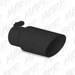MBRP Universal Tip, 4" O.D., Dual Wall Angled, 3" inlet, 10" length, Black  -- T5156BLK